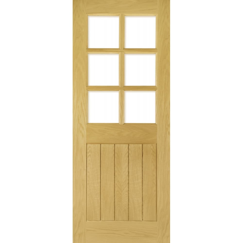 Deanta Ely Prefinished Oak Bevelled Glaze 6L Door 2040 x 726 x 40mm