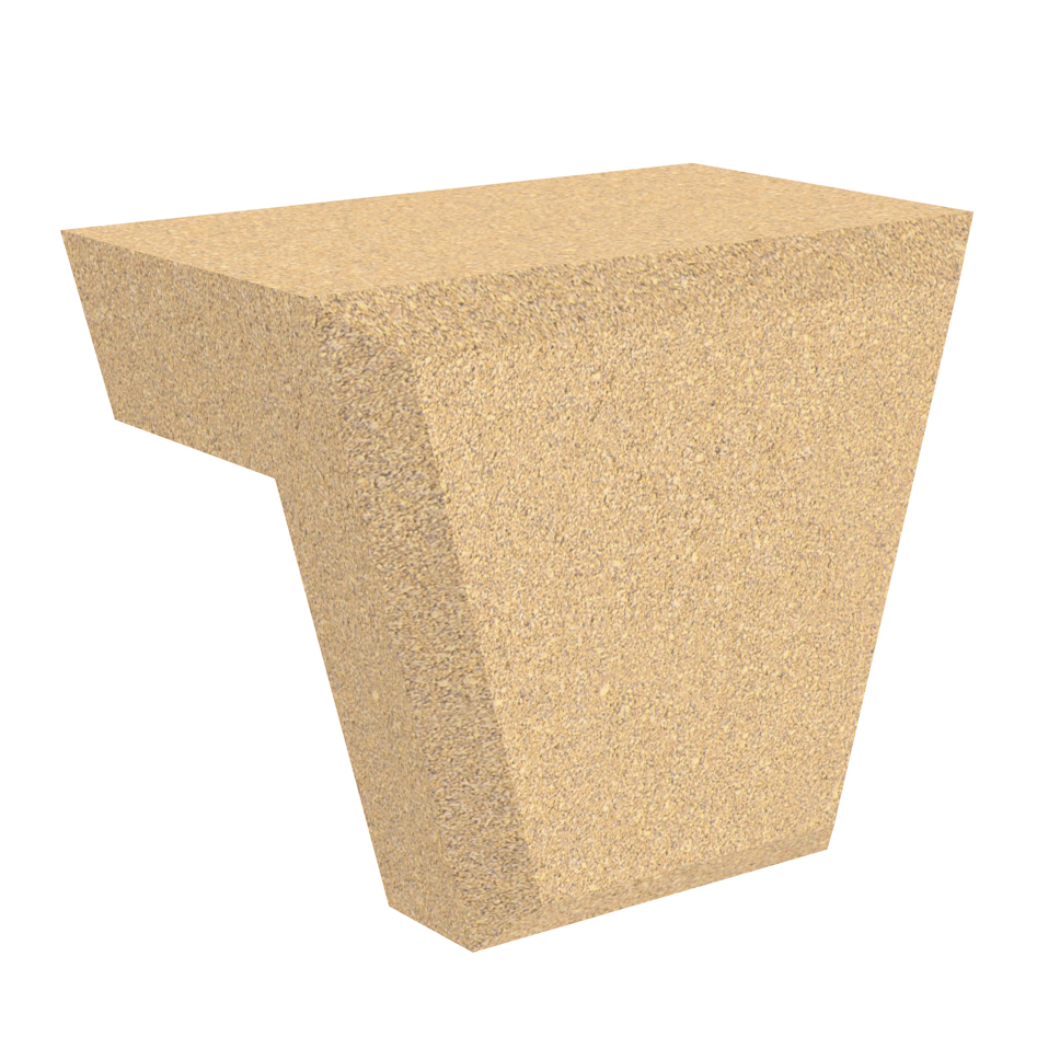 Forticrete Brown Cast Stone Keystone Cosmetic K1BATH, Size: 265x165x215mm