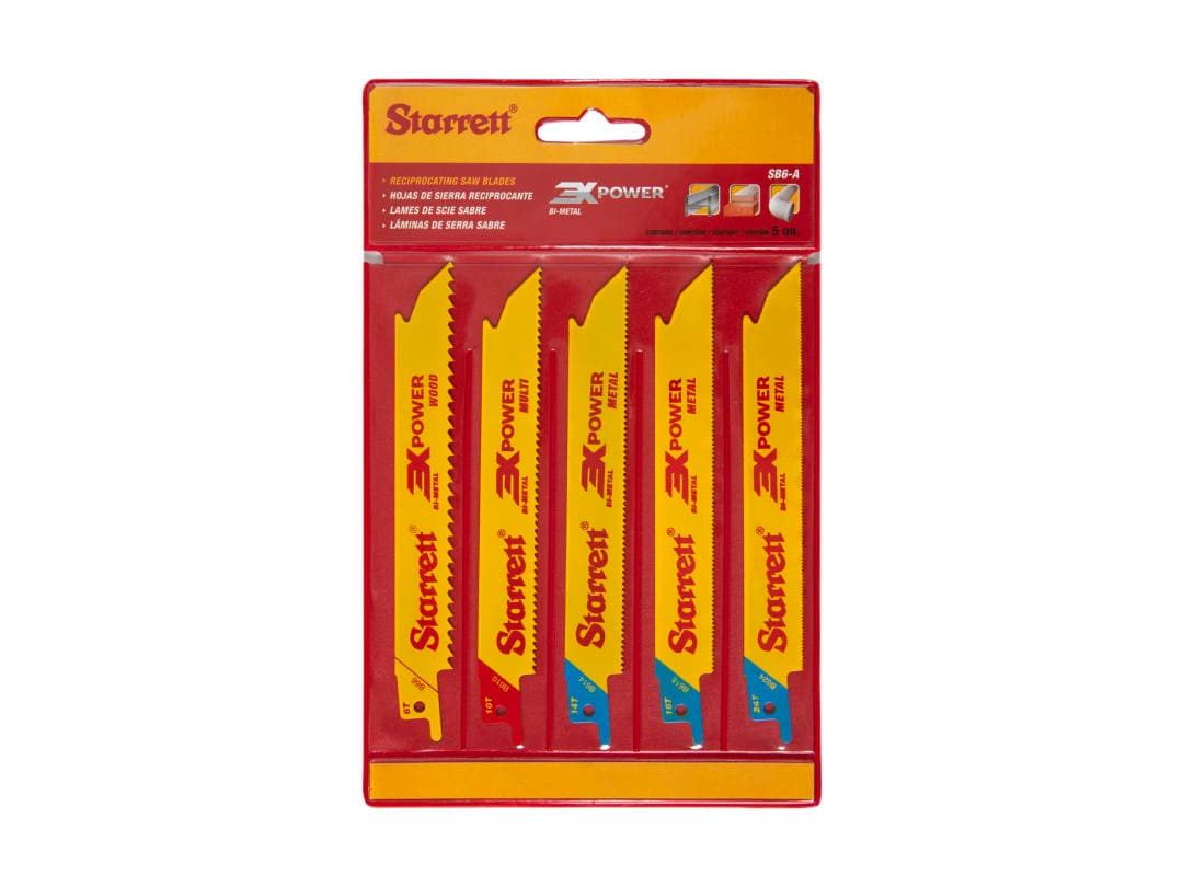Starrett SB6-A Reciprocating Blade Kit, 5 Piece SB6-A