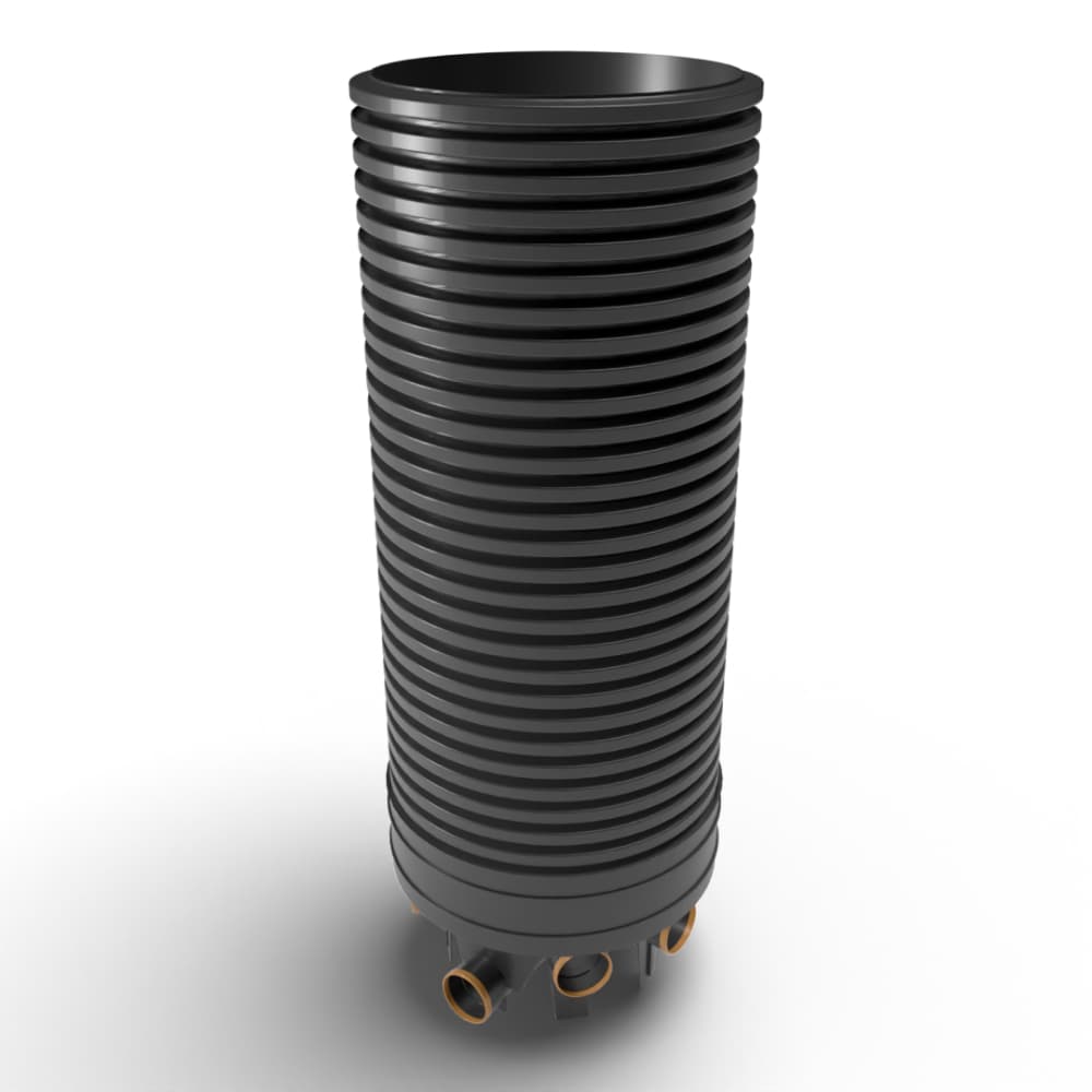 Inspection Chamber Set - 600mm Diameter x 2415mm Depth with 110mm Channel & 110mm Inlets