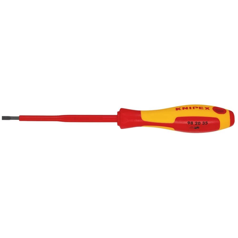 Knipex 98 20 35 Vde Insulated Slotted Screwdriver 3.5 X 100Mm each 1 18790