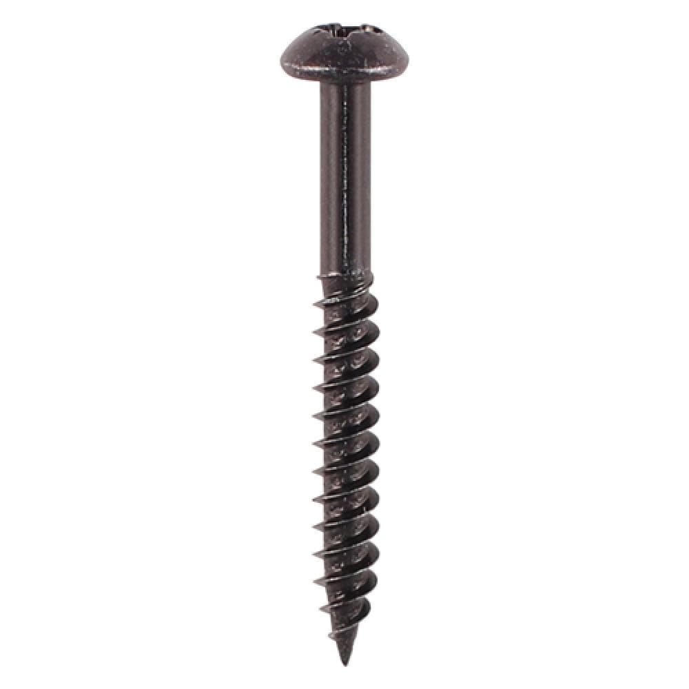 Timco 00082BJC Blackjax Woodscrews - Pz - Round - Black Organic 8 X 2 Box 200