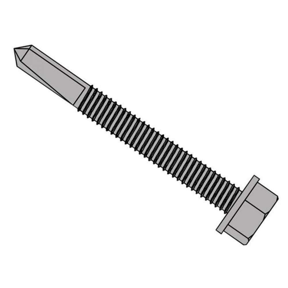 Forgefix TFHUWSD5550H Techfast Roofing Sheet To Steel Hex Screw No.5 Tip 5.5 X 50Mm Box 100