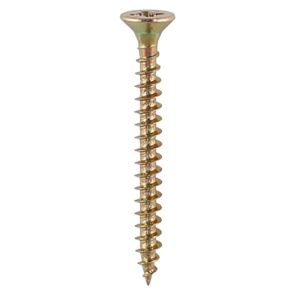 Timco 30030SOLOC Solo Chipboard & Woodscrews - Pz - Double Countersunk - Yellow 3.0 X 30 Box 200