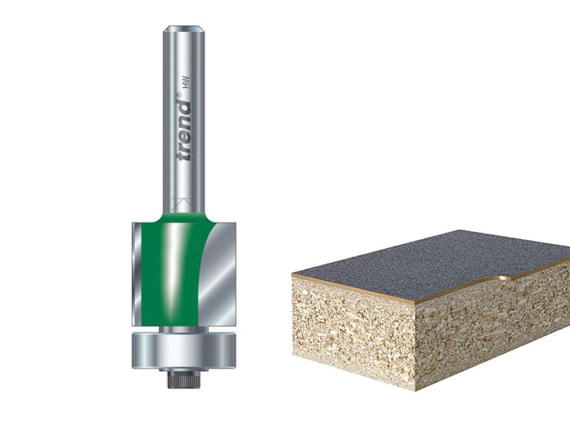 Trend C115X1/4TC C115 X 1/4 Tct 90° Bearing Guided Trimmer Cutter 9.5 X 12.7Mm
