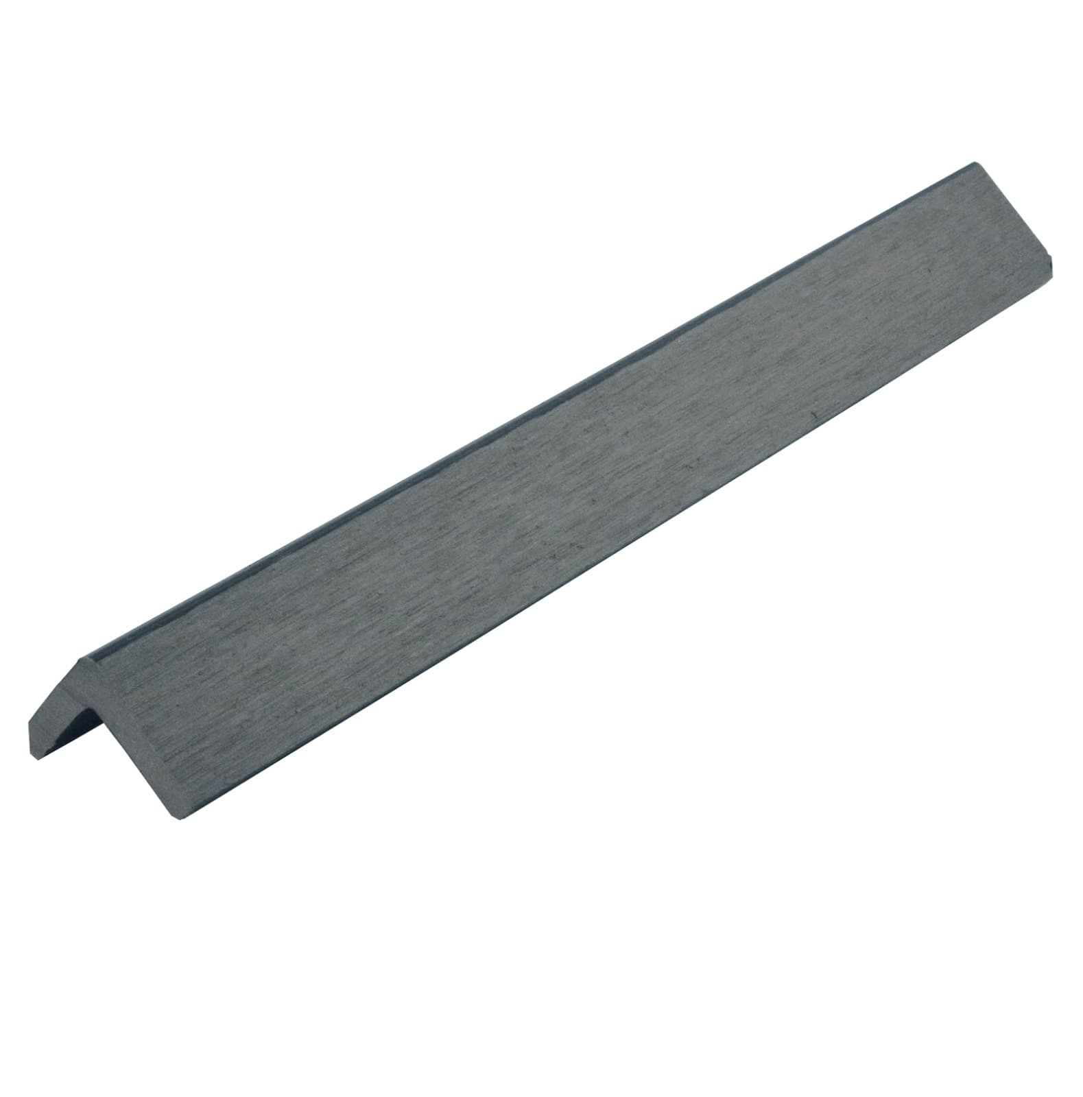 Standard Woodgrain/Grooved Composite Decking & Panel Cladding Edge Seal - 41mm x 41mm x 3600mm Grey