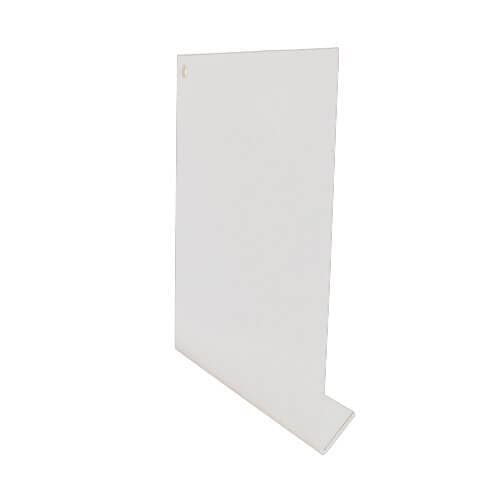 Aluminium Fascia V Profile Box End Assembly - 400mm x 2mm x 400mm White (9016 Matt)