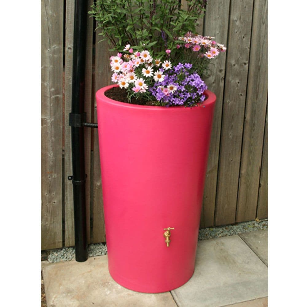 Medium 180L Garden Planter Water Butt Pink Original Organics