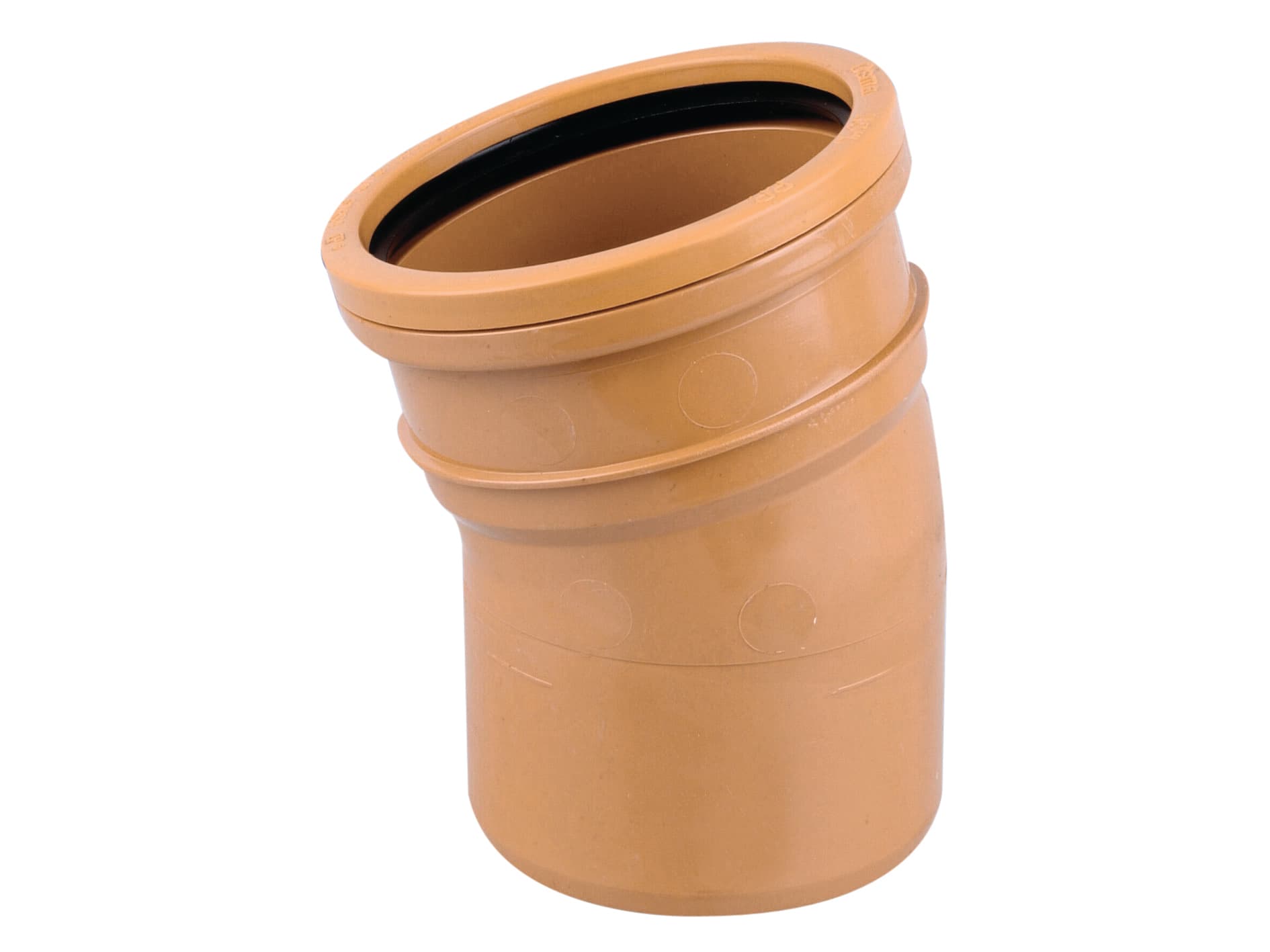 Osmadrain Drainage Short Radius Bend 15 Degree Single Socket 110mm