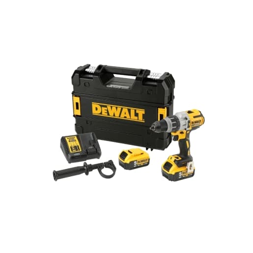 DeWalt XR 18V Cordless Brushless 3 Speed Combi Drill 2 X 5Ah Li-Ion Batteries DCD996P2