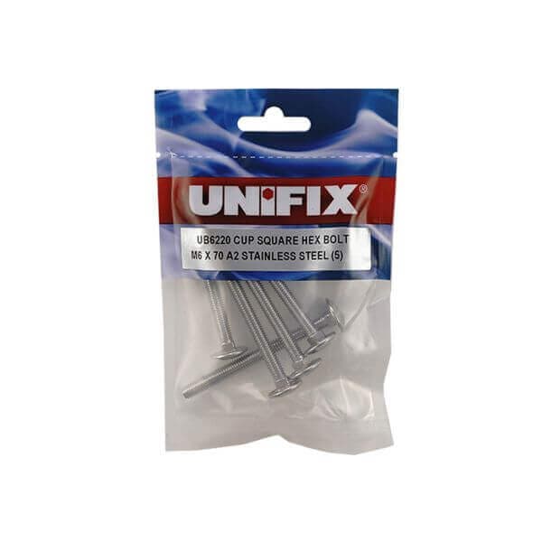 A2 - 304 St/St Cup Square Hex Bolts DIN 603