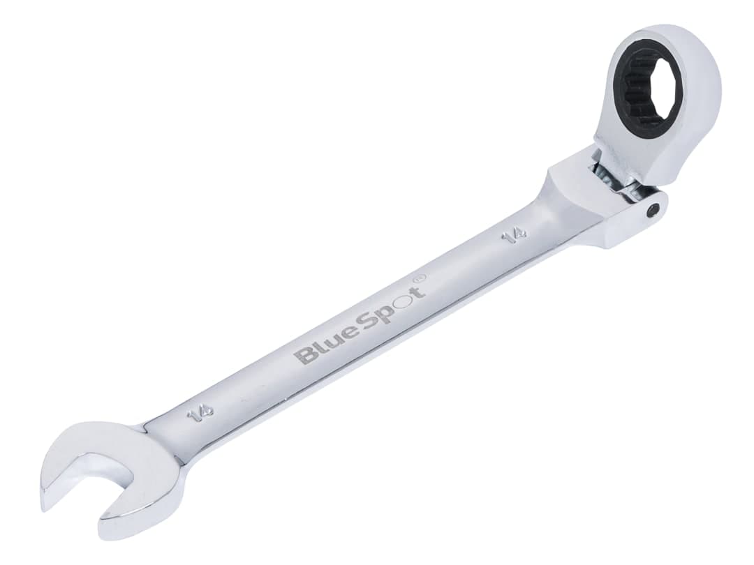 BlueSpot Tools 180° Flexible Head Ratchet Spanner 14mm 5109