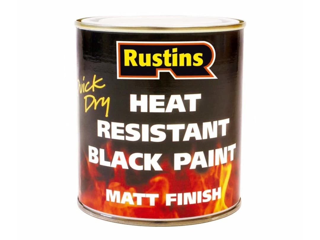 Rustins Quick Dry Heat Resistant Paint Black 500ml HRMB500