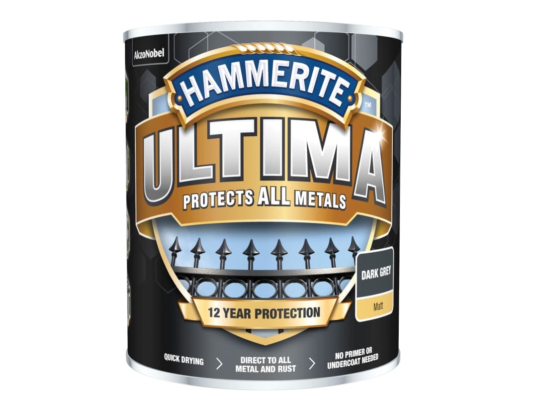 Hammerite Ultima Matt Dark Grey 750ml 5362534