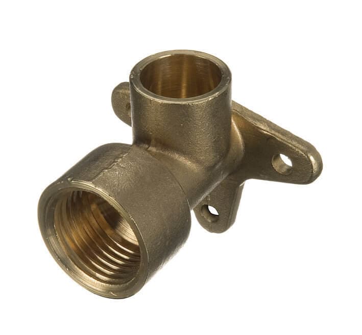 Endfeed Wall Plate Elbow - 15mm x 1/2"