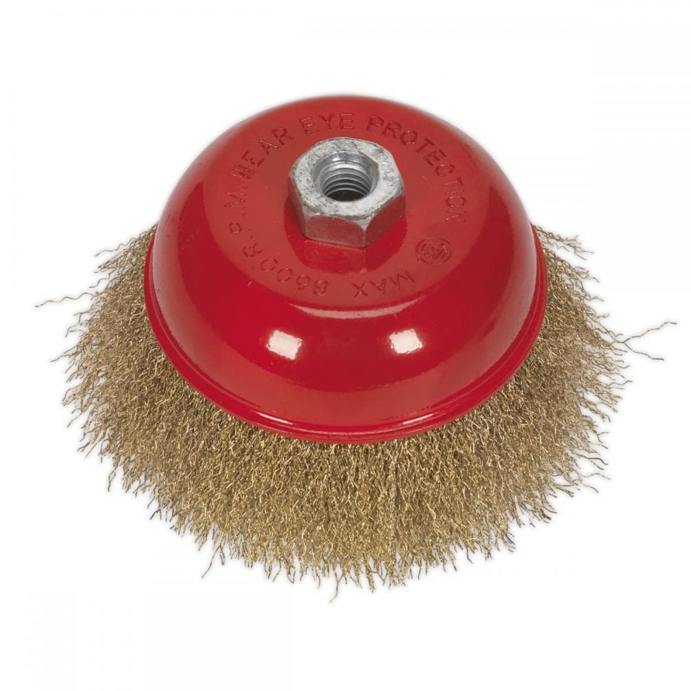 Sealey CBC125 Brassed Steel Cup Brush Ø125Mm M14 X 2Mm