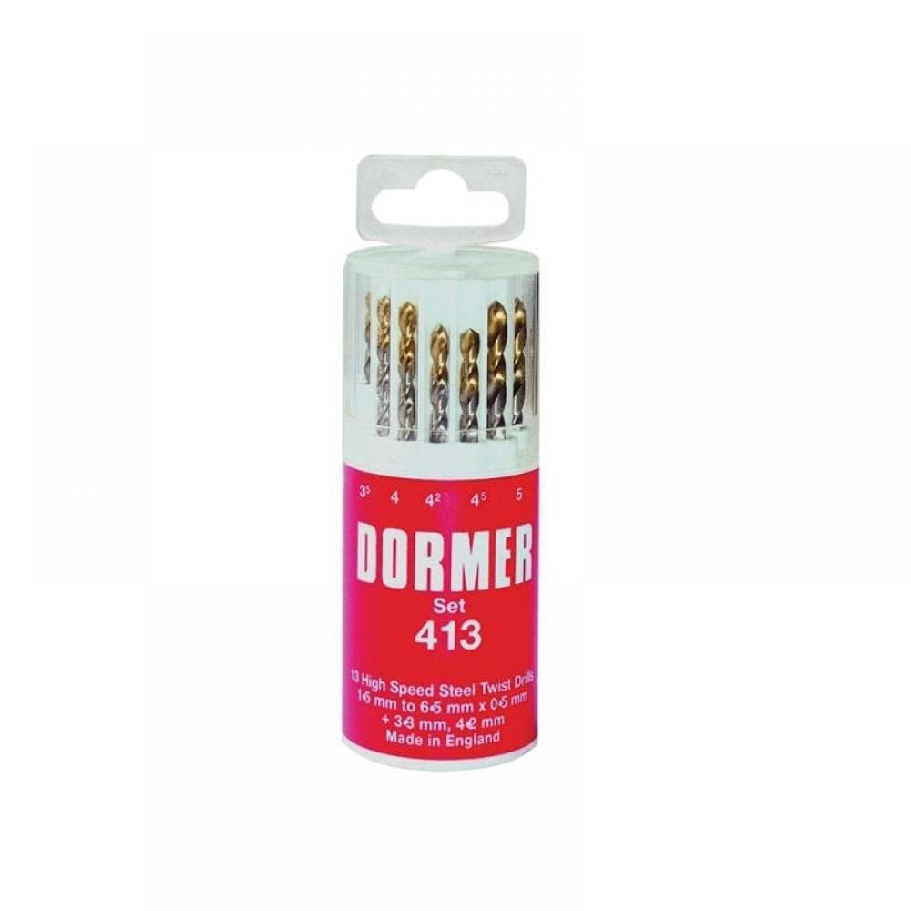 Dormer A094419 A094 No.419 Hss Tin Coated Drill Set Of 19 1.00Mm-10.00Mm X 0.5Mm