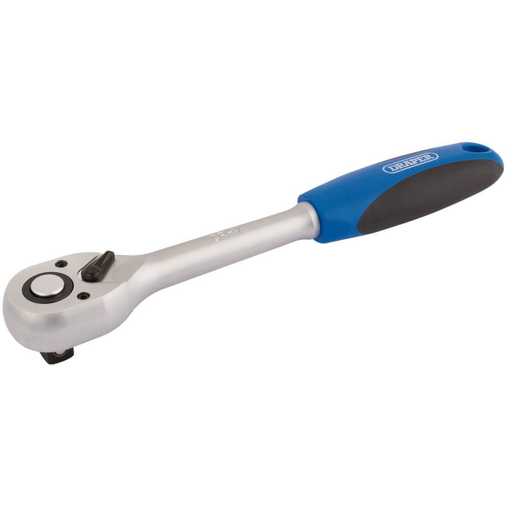 Draper 16429 72 Tooth Reversible Soft Grip Ratchets 1/2in Sq. Dr. each