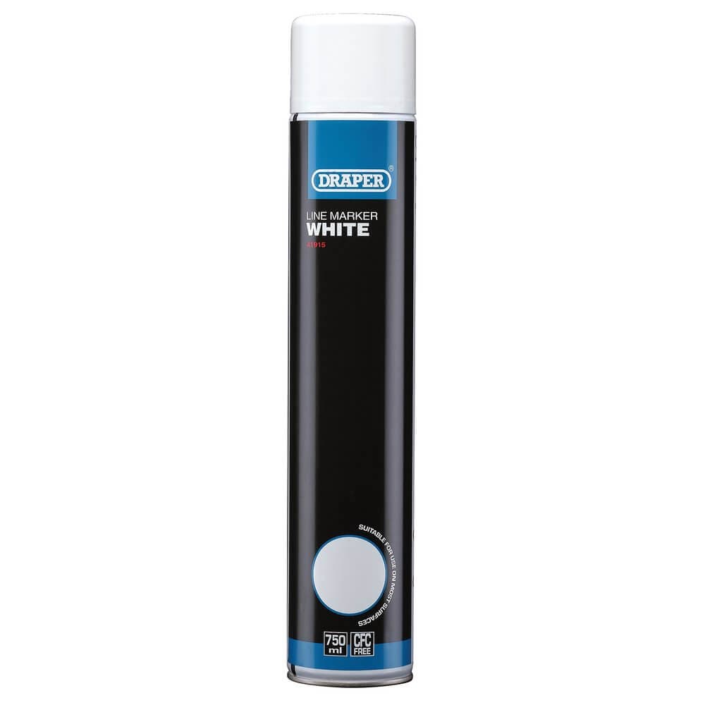 Draper 41915 Line Marker Spray Paint 750Ml White each