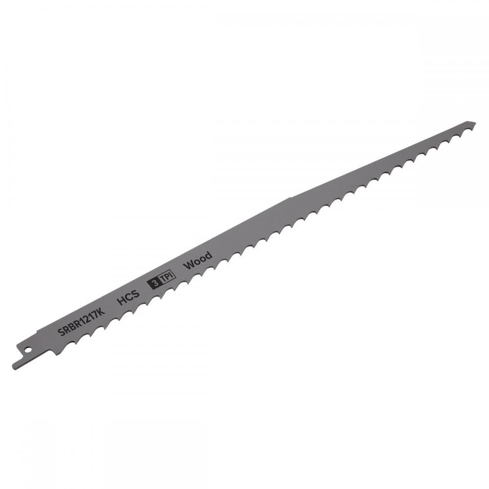 Sealey SRBR1217K Reciprocating Saw Blade Pruning & Coarse Wood 300Mm 3Tpi - Pack Of 5