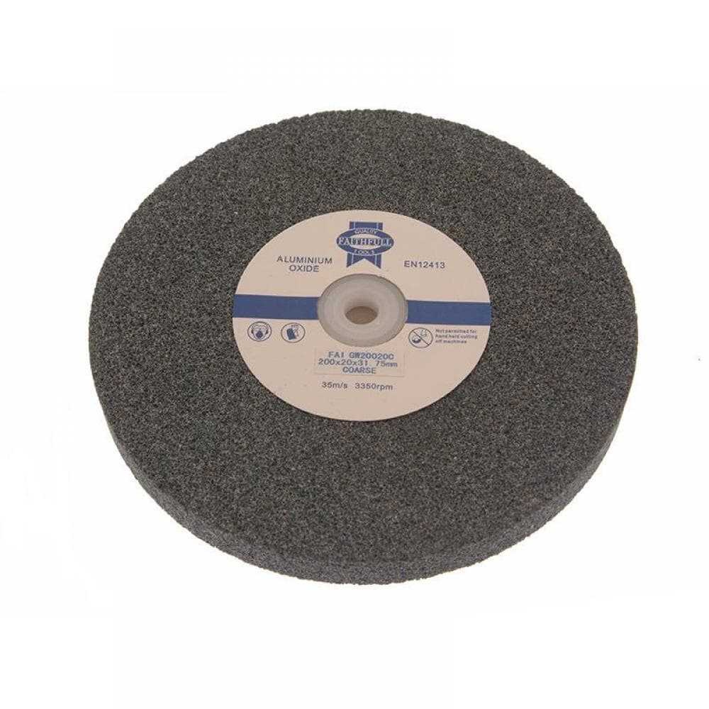 Faithfull General Purpose Grinding Wheel 200 X 20Mm Green Grit