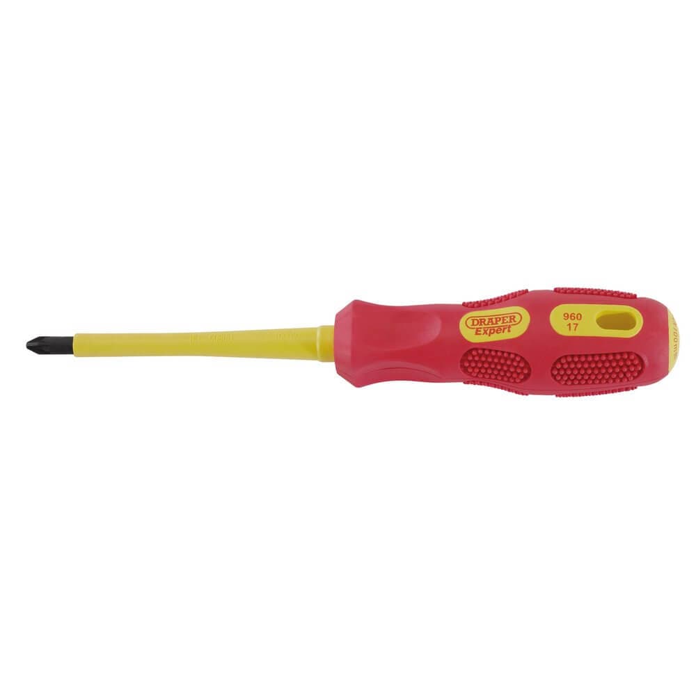 Draper Expert 69229 Vde Approved Fully Insulated Pz Type Screwdriver No.2 X 100Mm (Display Packed) each