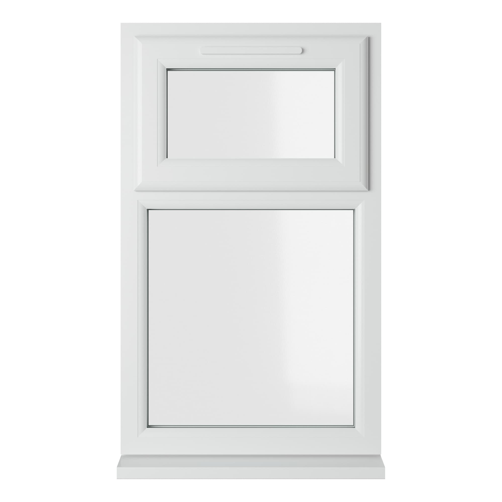 Crystal Triple Glazed uPVC Window White Top Hung 905mm x 965mm Clear