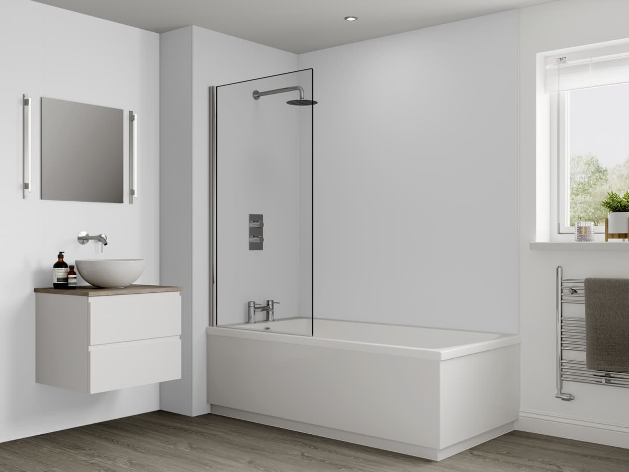 Multipanel Classic Bathroom Wall Panel Hydrolock 2400 x 900mm Natural White G85