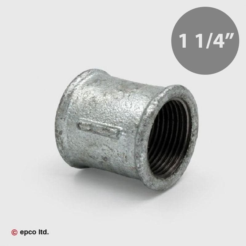 1 1/4" Galvanised Malleable Iron Female Socket