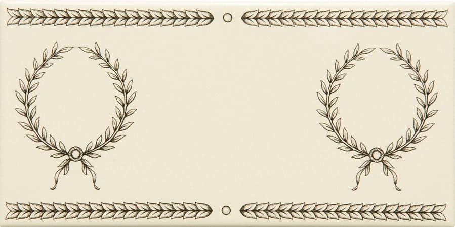 Original Style Artworks Double Laudatory Wreath Charcoal Grey on County White