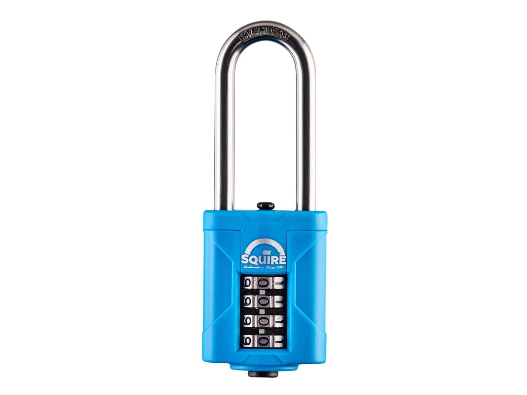 Squire CP50S25 Heavy-Duty Rustproof Marine Combi Padlock 50mm Long Shackle 63mm CP50S25