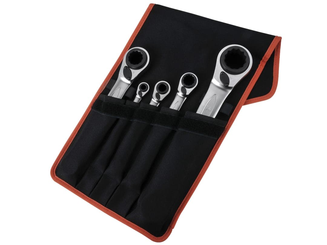 Bahco S4RM Series Reversible Ratchet Spanners Set, 5 Piece S4RM/5T