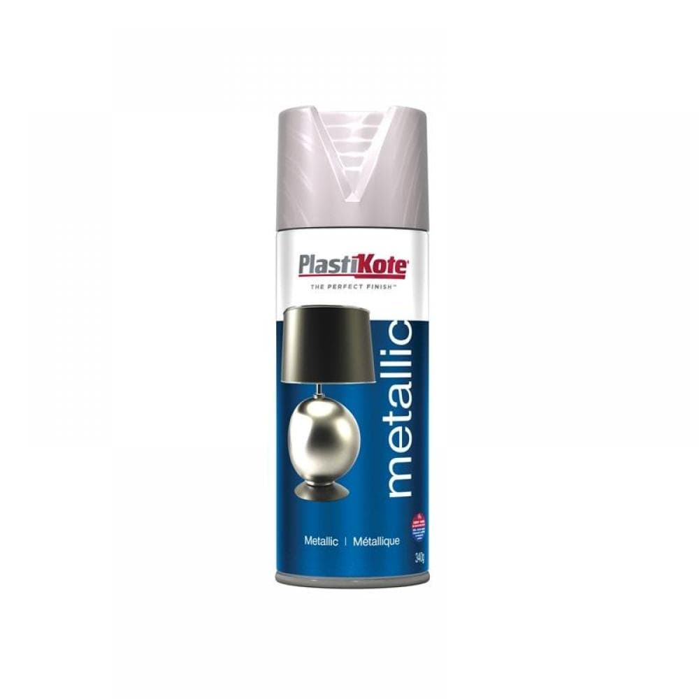 Plastikote 004402 Metallic Spray Brushed Nickel 400Ml