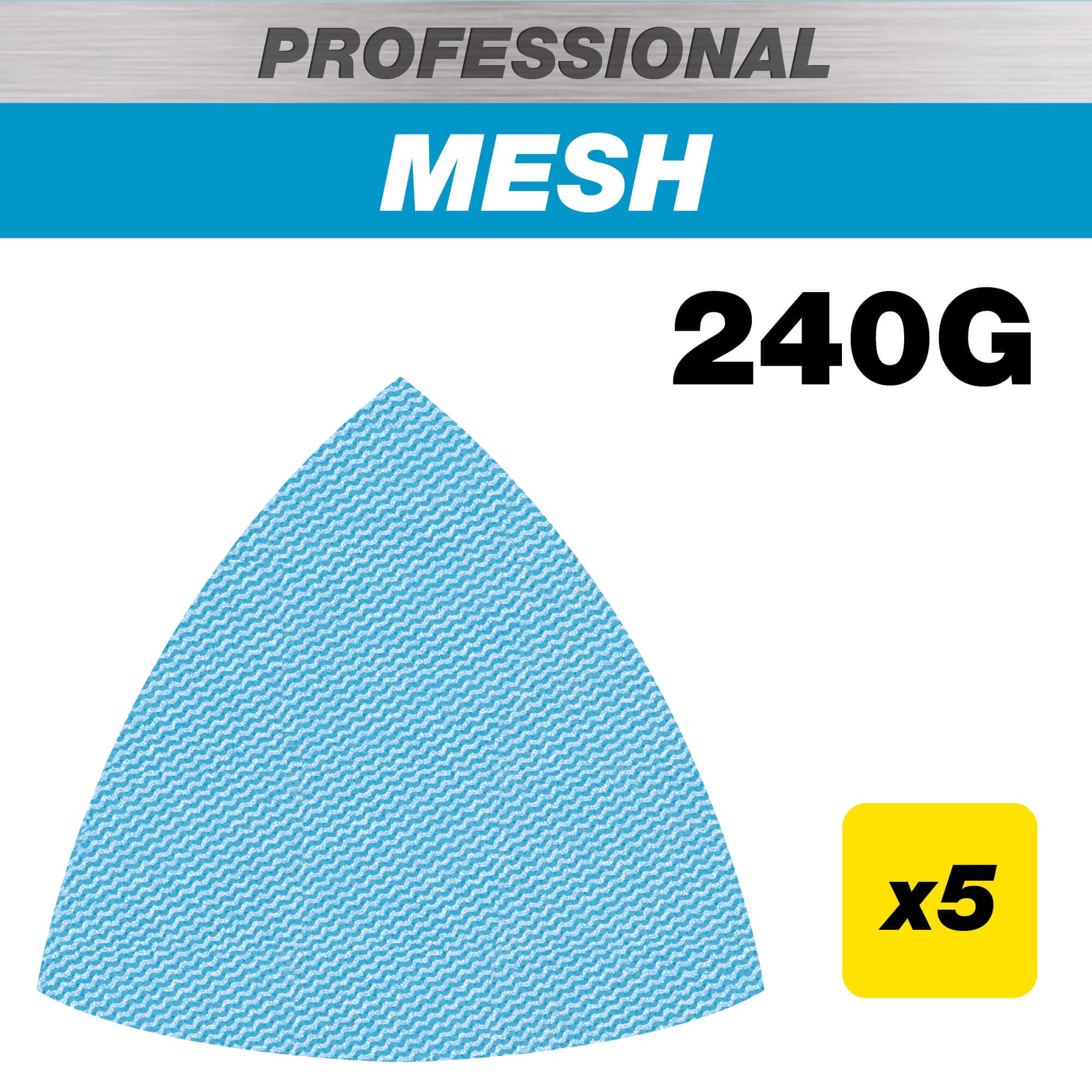 Trend 93 X 93Mm 240G Pro Mesh Delta Sanding Pad 5 Pack AB/OSC/240P