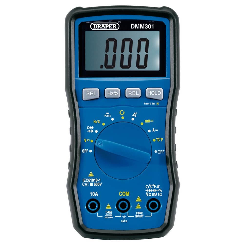 Draper 41822 Automotive Digital Multimeter 1 X Temperature Probe 1 X Inductive Clamp each