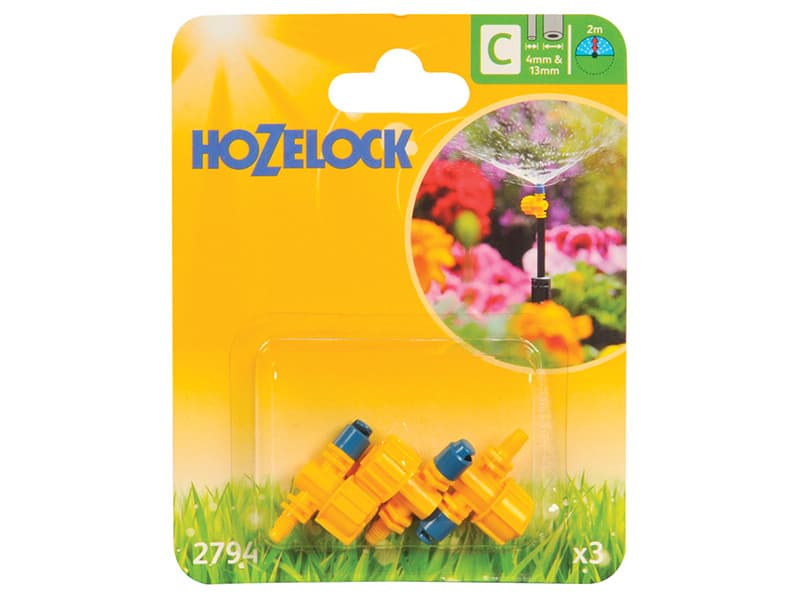 Hozelock 100-001-384 2794 Adjustable 180° Micro Spray Jet (Pack 3)