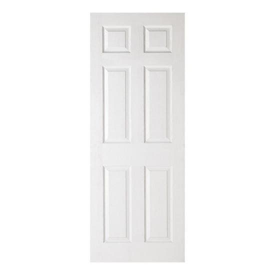 6P Six Panel Textured White Primed Internal Door