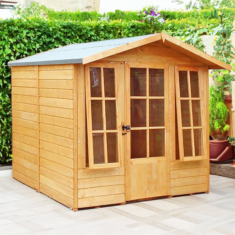 7'1 x 7'11 Shire Chatsworth Wooden Summerhouse