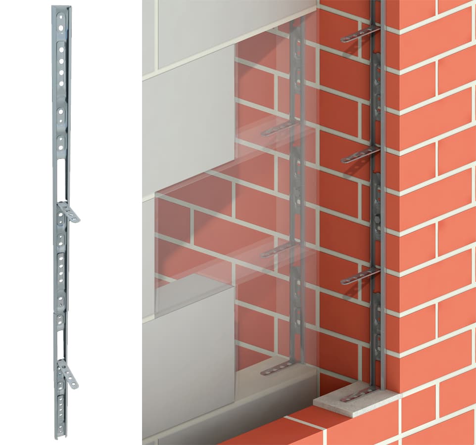 Simpson Adjustable Stainless Steel Strong-tie C2KS Wall Starter Kit, 2236mm
