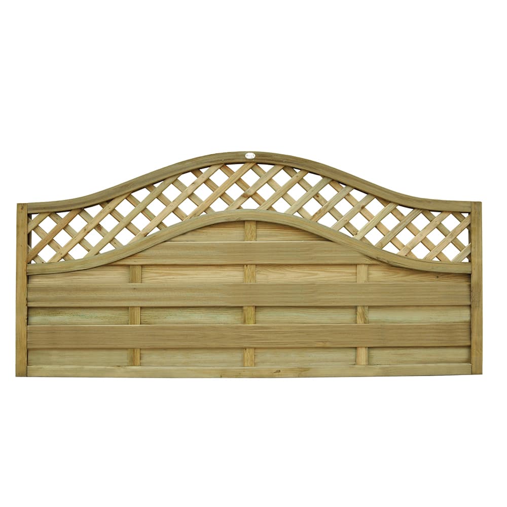 Pressure Treated Decorative Europa Prague Fence Panel 6ft x 3ft Pack of 3