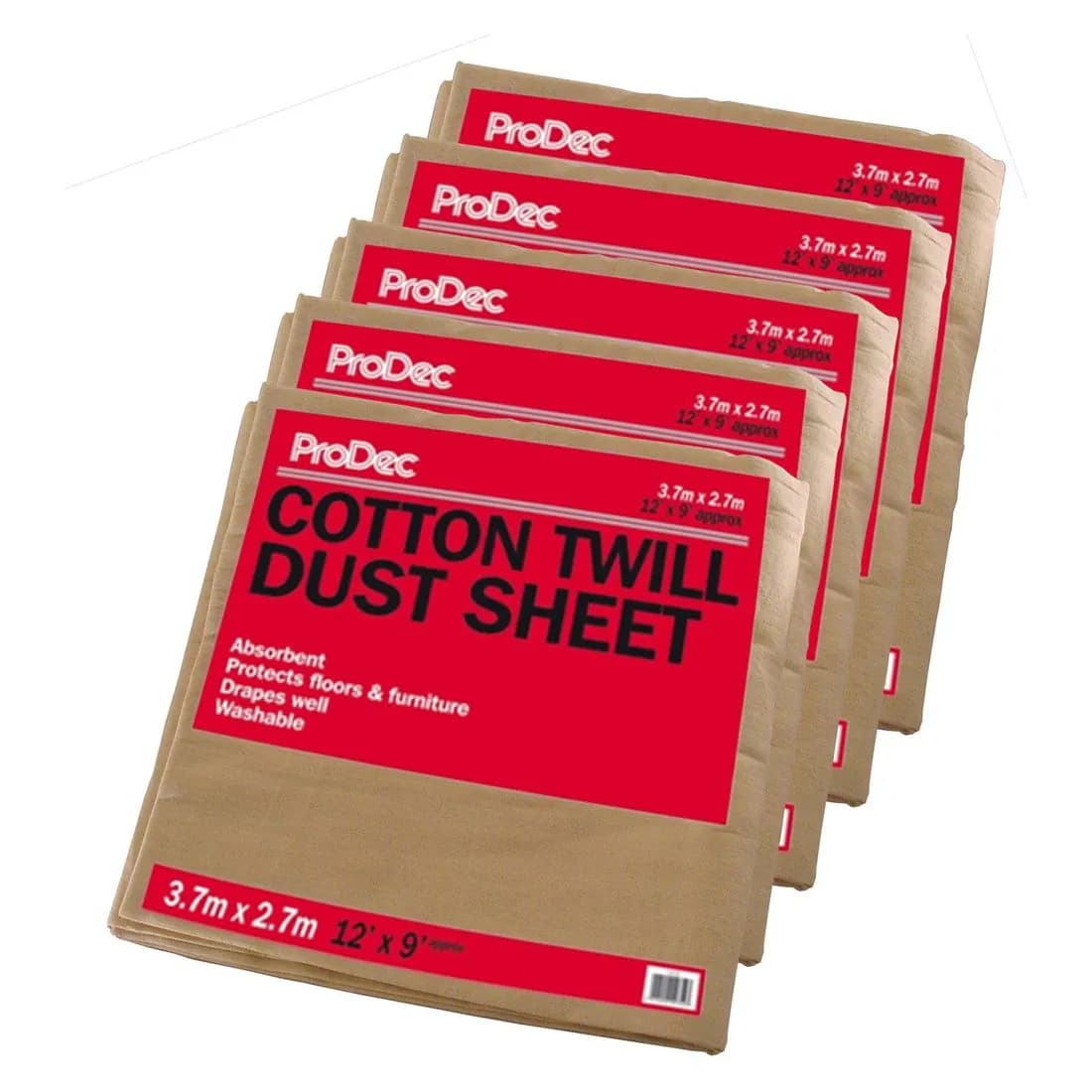 Dust Sheet 12 X 9Ft Pk5