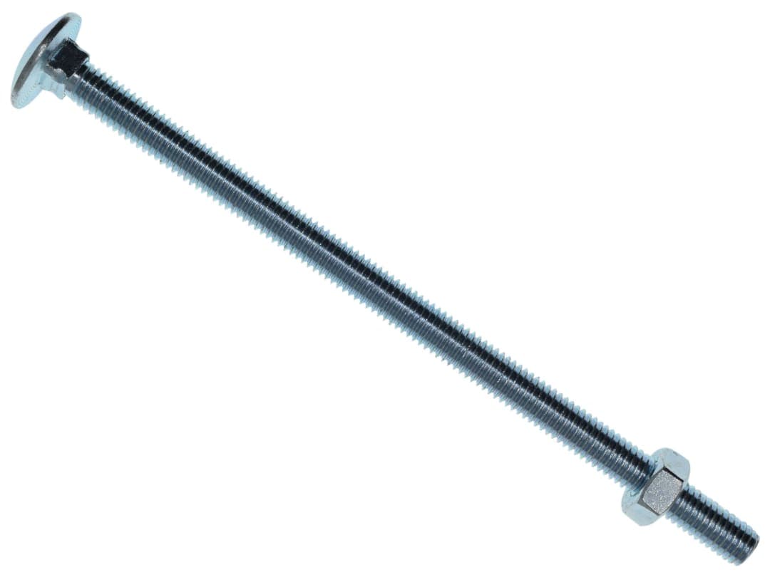 METALMATE® Cup Square Hex Bolt & Nut ZP M8 x 150mm Box 10 MEMCSX08150