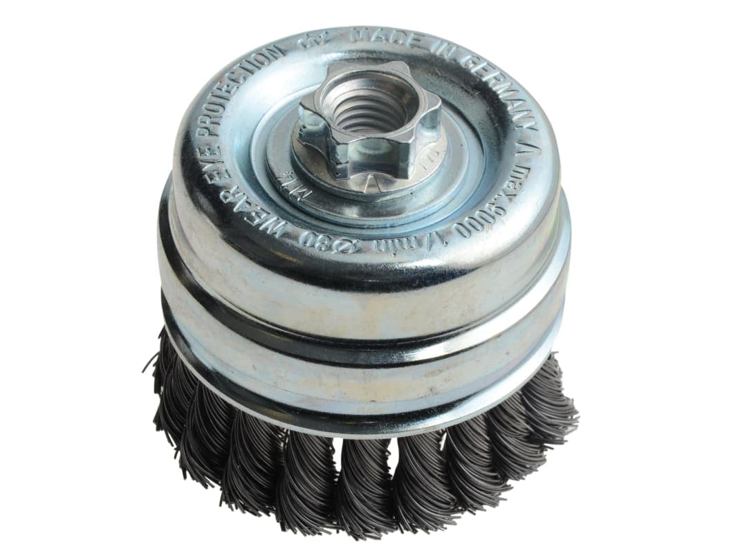 Lessmann Knot Cup Brush 80mm M14x2, 0.50 Steel Wire* 484.217