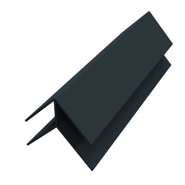 Anthracite Grey Smooth Soffit External Corner Trim - 5mtr