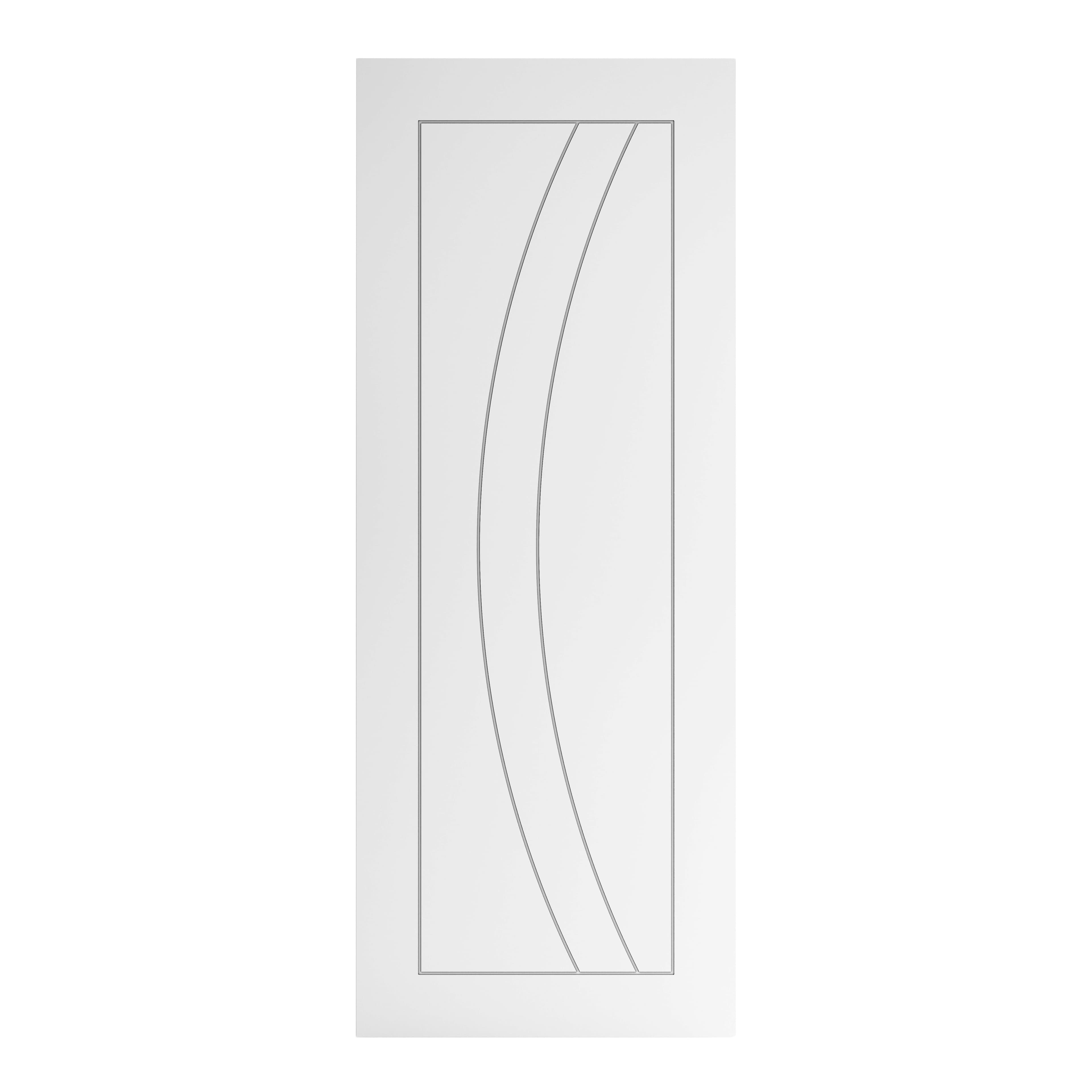 Sicily White Contemporary Internal Door - Primed - 40 x 2040 x 726mm