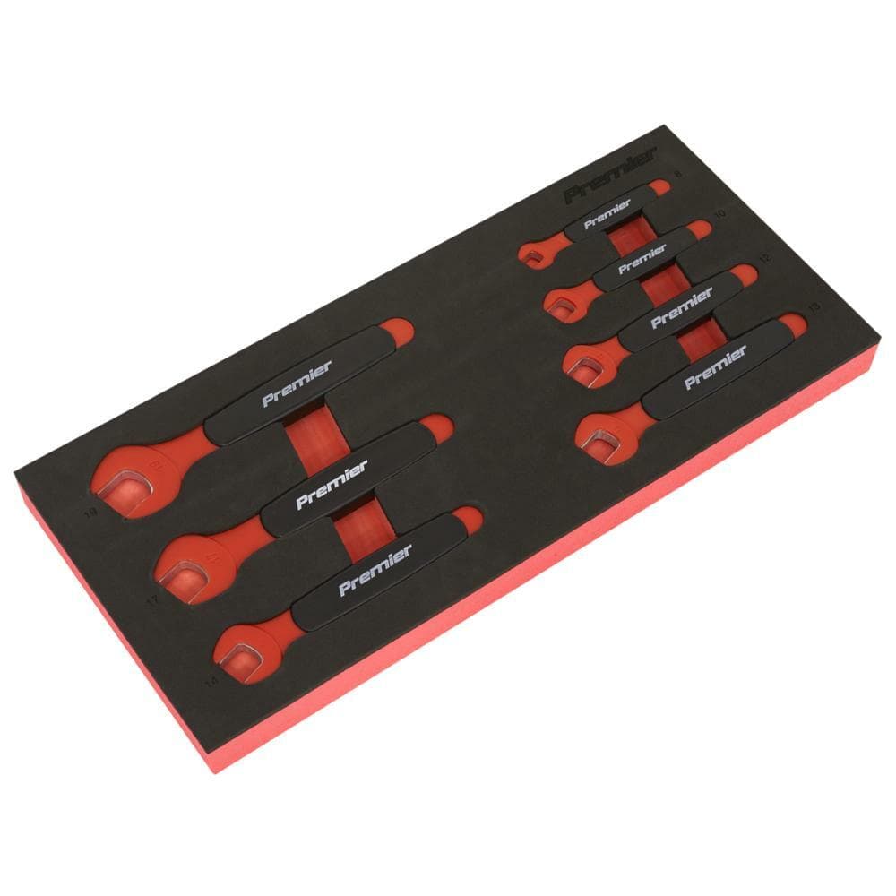 Sealey TBTE03 Insulated Open-End Spanner Set With Tool Tray 7Pc Vde Approved