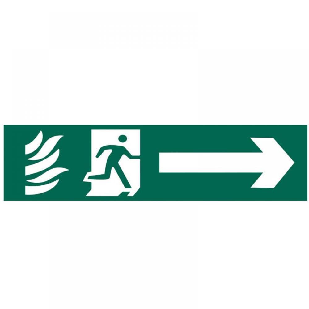 Scan 5200 Running Man Arrow Right - Pvc Sign 200 X 50Mm