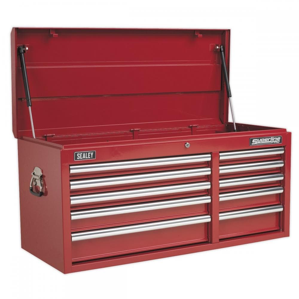 Sealey AP41110 Topchest 10 Drawer With Ball-Bearing Slides Heavy-Duty - Red