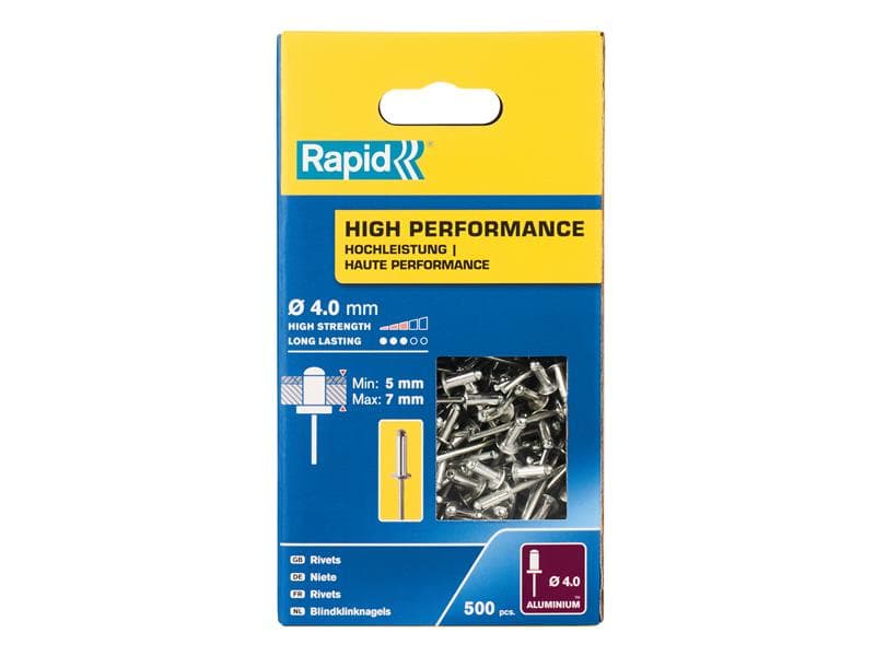Rapid 5001433 High Performance Rivets 4 X 10Mm (Box 500)