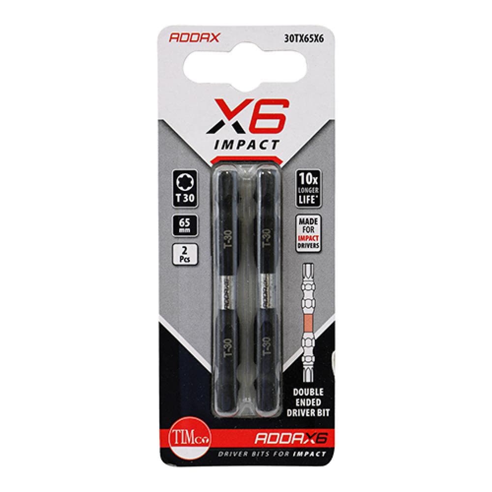 Timco 30TX65X6 Impact Driver Bits - Tx - Double Ended Tx30 X 65 Blister Pack 2